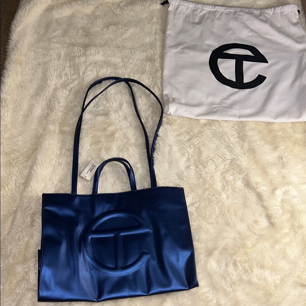 Telfar Blue Tote Bag Large.
